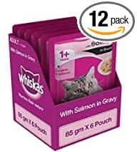 Whiskas Cat Food Combo- Whiskas Dry Cat Food, Ocean Fish Flavour, 7 kg with Whiskas Wet Gravy Meal, Tuna in Jelly, 85g (Pack of 12)