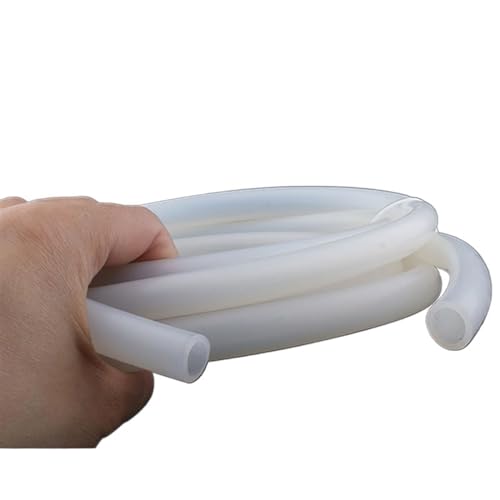 drain hose Oil Resistant Pipe Milky Silicone Tube 2mm 50mm Flexible Rubber Hose Thickened Heat Resistant Multipurpose pressure pipe 1 meter water pump (Color : 7x10mm)