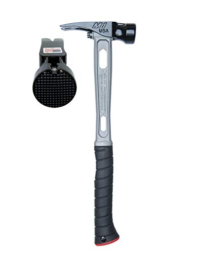 Martinez Tools M1 Titanium Handle 15oz Milled Steel Head Curved Grip Framing Hammer
