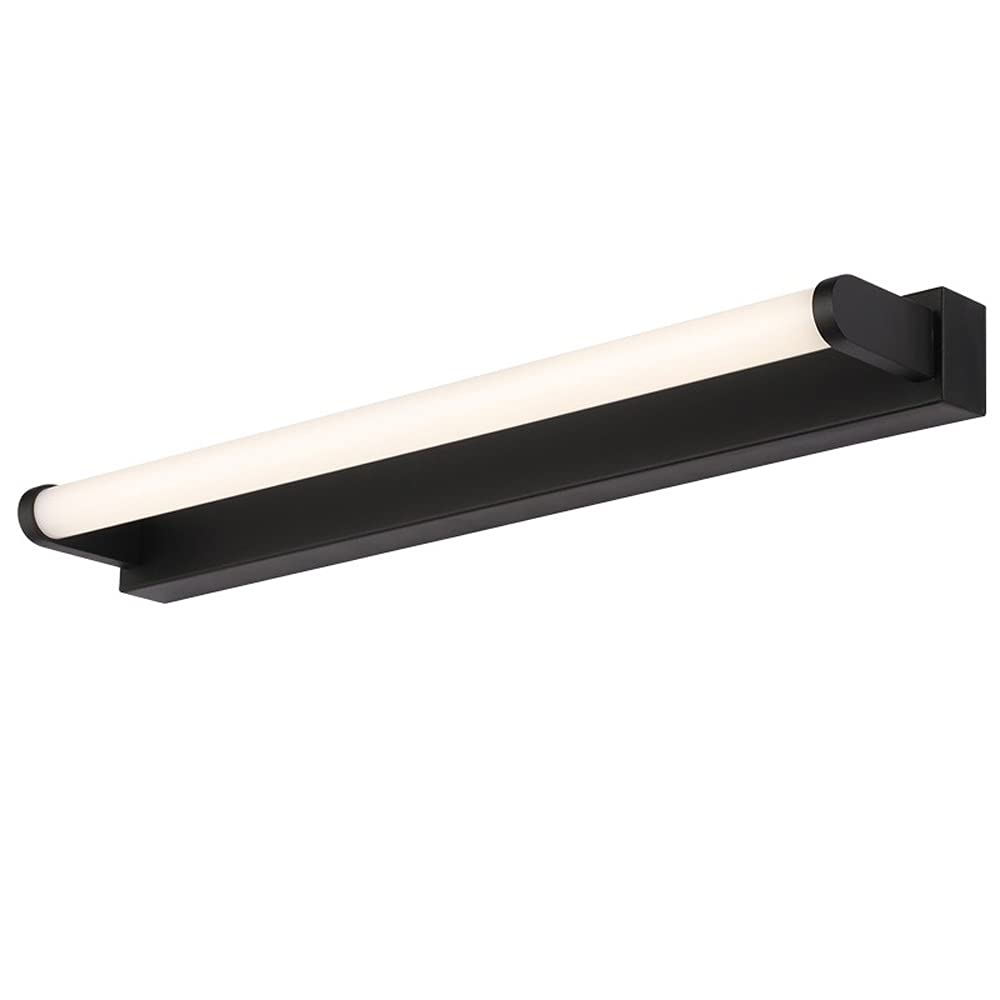 Lámparas de baño Negras, luz Neutra de 4000 K, Luces LED Frontales para Espejo con Pantalla acrílica Blanca, iluminación para baño, Dormitorio, Espejo o Armario, Apliques de Pared.