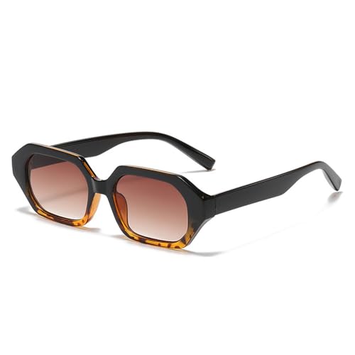 Lunettes de soleil rectangulaires vertes à monture étroite look vintage