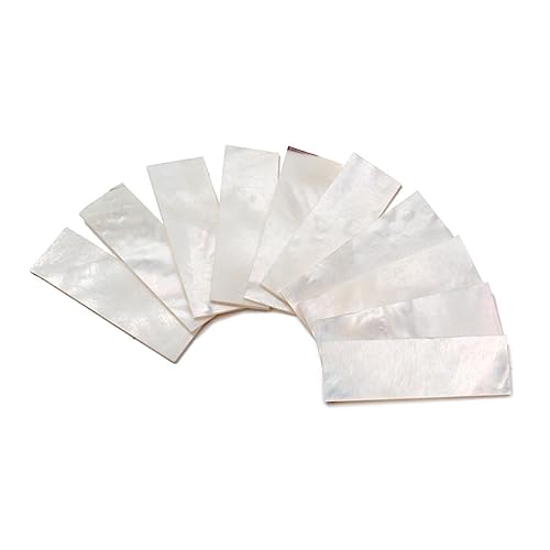 SUPVOX 10 PCS White Shell Guitar Fretboard Inlay Markers Durable Dot Inlays for Guitar Fingerboard Decoration for Upgrades