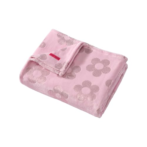 Image of Betsey Johnson - Blanket, Buttery-Soft Throw Blanket for Couch or Bed, Boldly Plush & Oversized Bedding (Retro Daisy Pink, 50 inch x 70 inch)