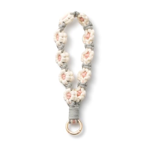 AOKSUNOVA Schlüsselanhänger Makramee Damen Schlüsselband Kurz Blumen...