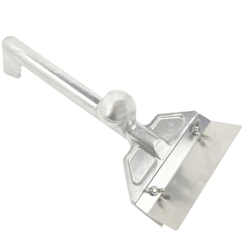 BESTonZON Grattoir Barbecue en Acier Inoxydable Professionnel pour Nettoyage Extérieur, Raclette Résistante la Chaleur pour Plaque de Cuisson, Long Manche Ergonomique pour Poêle et Teppanyaki
