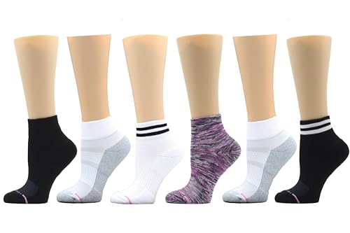 Image of Dr. Motion Solid Half-Cushion | Quarter Compression Socks For Women