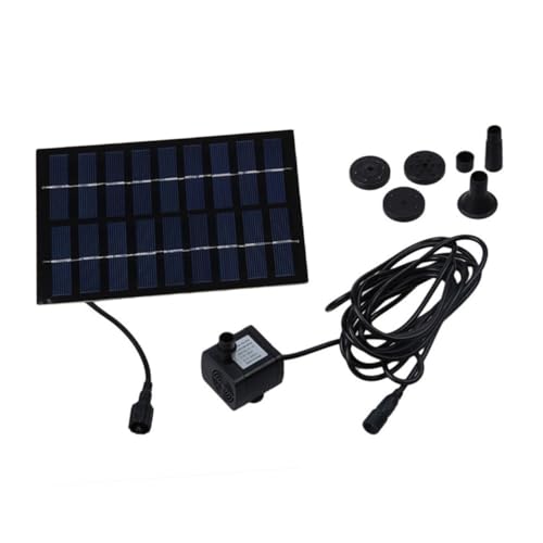 BCOATH Solar Powered Water Fountain Pump Kit for Garden Aquarium Spray Heads Flow Easy Installation Maximum Flow H for Outdoor Water Features