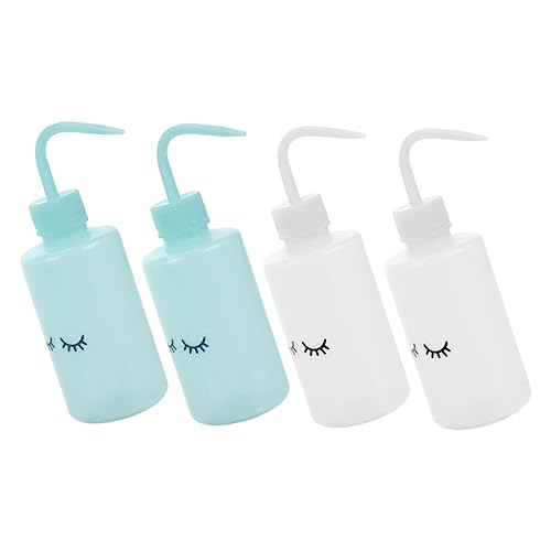 Baluue 4 個 湾曲 口 ケトル 小 植物 観葉植物 多肉植物 プランター 水やり 絞り ボトル 植物 水やり ボトル まつげ 洗浄 ボトル 洗浄 ボトル 湾曲 口 ポット 補助 肘