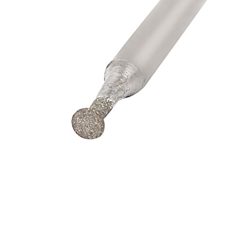 Aexit 2.5mm Dia Buffing & Polishing Accessories Head 600 Grit Mandrel Mounted Points Grinding Bits Silver Polishing Bonnets Tone 2pcs