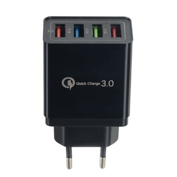 PARENCE.- Caricatore da parete USB, 4 porte/Funzione 3.0 intelligente e ultra veloce - Universale