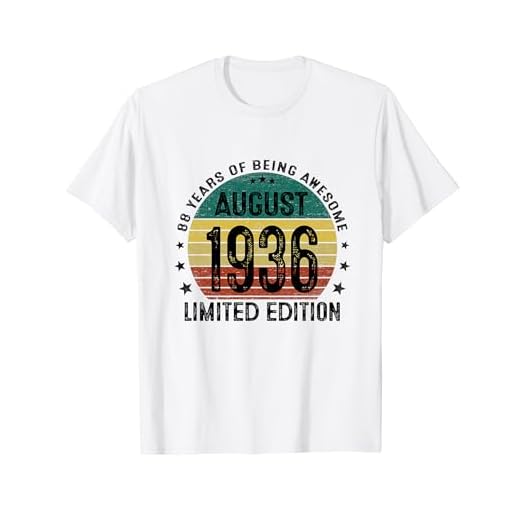 Hecho En 1936 88 Años Cumpleaños Hombre Agosto 1936 Camiseta
