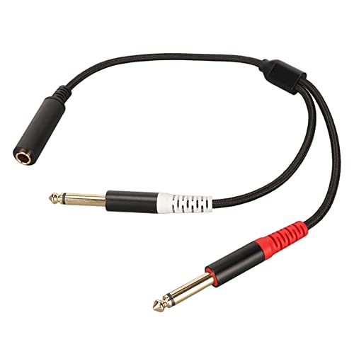 Cable divisor de audio estéreo 1/4 con doble conector macho miniatura 5