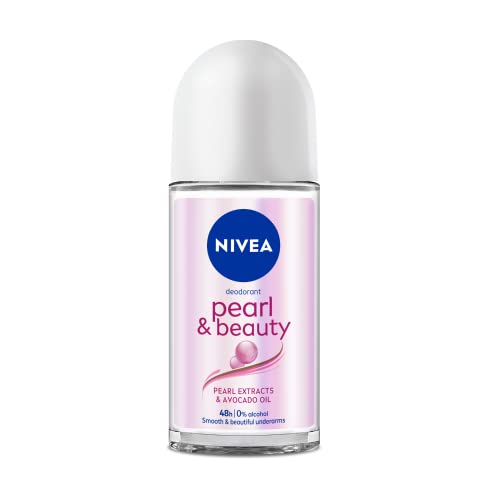 Image of NIVEA Lip Balm, Fruity Cherry Shine, 4.8g & NIVEA Deodorant Roll On, Pearl & Beauty For Women 50ml