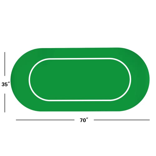 Gse 70" X 35" Portable Professional Casino Card Game Tabletop Layout Mat With Carrying Bag, Non-Slip Rubber Card Game Layout Table Top Cover For Parties, Home Entertainment, Poker Game Night #TOP1