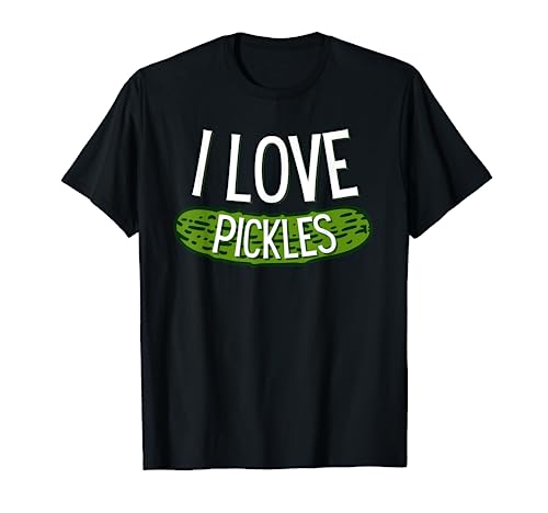 I Love Pickles Amante Sottaceti Vegano Vegetariano Dill Pickle Maglietta