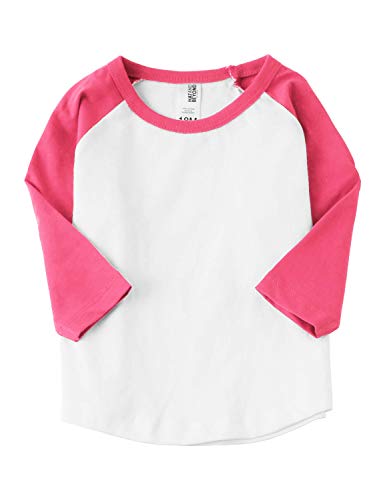 Image of Hat and Beyond Kids Raglan Jersey Child Toddler Youth Uniforms 3 /4 Sleeves T Shirts