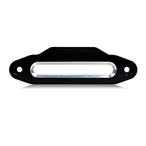 Astra Depot Black 10" x 3 1/2" Aluminum Hawse Fairlead for ATV UTV Truck KFI Ramsey 8000lbs-15000lbs Synthetic Winch Rope