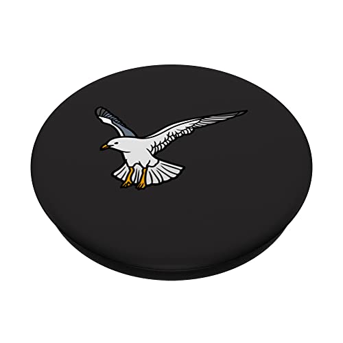 Ring-Billed Gull PopSockets Swappable PopGrip, Black - Image 2
