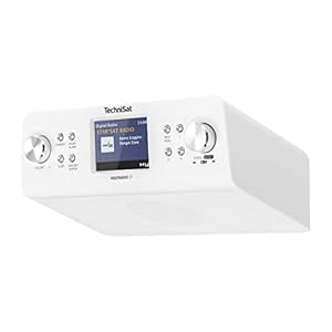 TechniSat DIGITRADIO 21 – DAB+ onderbouw-keukenradio (DAB+, FM, 2,8 inch kleurendisplay, favoriete geheugen, wekker, hoofdtelefoonaansluiting) wit