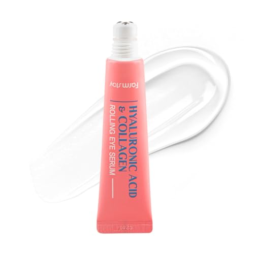 Farmstay Hyaluronic Acid Roll-on Eye Serum with 2% Niacinamide & Collagen Hydrating Korean Eye Roller for Dark Circles Puffy Eyes & Wrinkles 0.84 fl. oz.