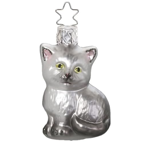 Christbaumschmuck Glas 6.5cm Katze mundgeblasen handbemalt Haustiere...
