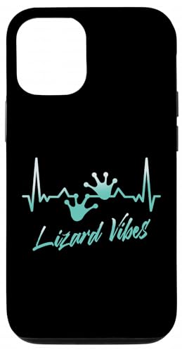 トカゲ バイブ ヤモリ 足跡 ハートビート 面白い 爬虫類愛好家 スマホケース iPhone 12/12 Pro 用