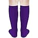 UTTPLL Toddler-Baseball-Football-Halloween-Christmas Purple Knee High Socks Girls Boys Cotton Sports Soccer Socks Kids Athletic Tube Uniform Stockings 3-6 Years