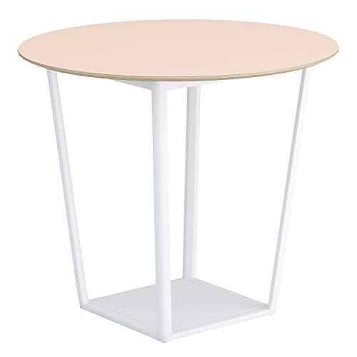 【メーカー配送・設置・組立】コクヨ ミーティングテーブル リージョン LT-RGC12HSAAF85N 円形 ボックス脚 ハイテーブル 直径120×高さ100.2cm リノリウム天板 パウダー/脚ホワイト