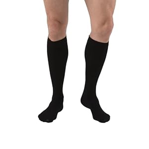 JOBST Relief Knee High 20-30 mmHg Compression Socks, Closed Toe, Black, Petite Small