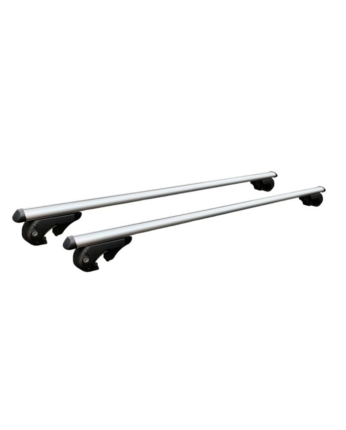 Barre Portatutto Portapacchi Universali con Railing Aperti 135 cm Alluminio Portata 90 kg per Auto