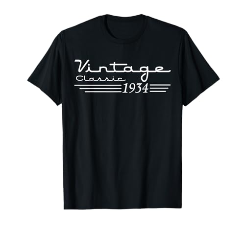 Vintage 92th Birthday Decorations Vintage 1934 92 Years Old T-Shirt