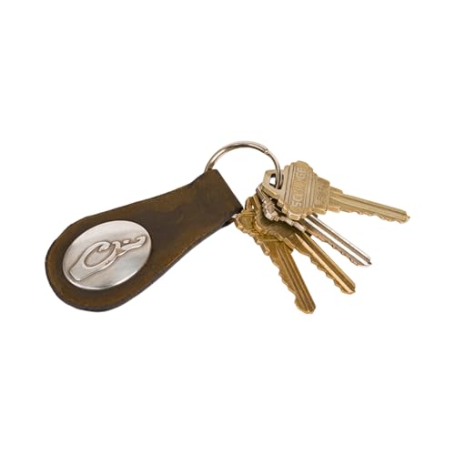 Drake Everyday Carry Full-Grain Leather Key Chain | Metal Oval