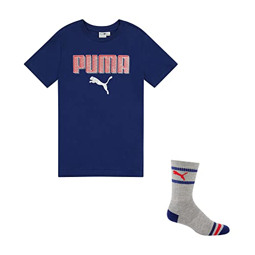 PUMA Boys' Graphic T-Shirt & Crew Sock Set