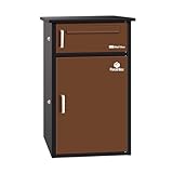 TOOLS LIFE 宅配ボックス ポスト一体型 大容量 宅配BOX 戸建て用 宅配便ボックス 置き配 収納ボックス 防水 屋外 郵便ポスト 簡単組み立て 【2段タイプ】ブラウン