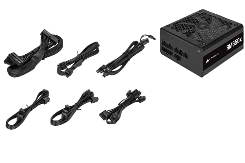 Image of CORSAIR RM550x Fully Modular ATX Power Supply - 80 Plus Gold - Low-Noise Fan - Zero RPM - Black