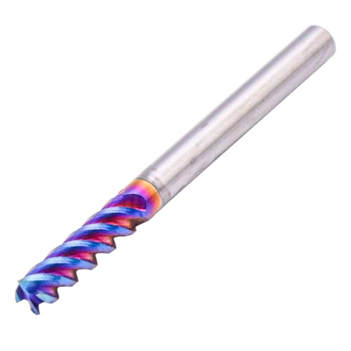 Image of BestParts 5Pcs HRC65 Tungsten Carbide Square End Mills - TiAlsiN Nano Coated, 4 Flute, 45 Degree Helix, 1 /8 inch Cutting Diameter, 1 /8 inch Shank Diameter, 1 /2 inch Length of Cut, 1-1 /2 inch Overall Length