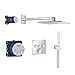 Price comparison product image GROHE Grohtherm SmartControl  Concealed Thermostatic Push Button Shower Set (SmartActive Cube 310mm Head Shower 2 Sprays, Hand Shower 1 Spray, Hose 1.5m, Turn for Volume Adjustment), Chrome, 34706000