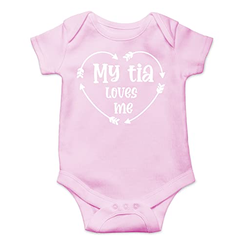 CBTwear My Tia Loves Me - Baby Clothes - Funny Newborn Bodysuit Outfits for Boys and Girls