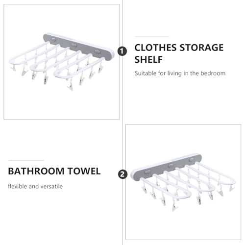 Percha multifuncional para calcetines con montaje en pared de material PP resistente 4