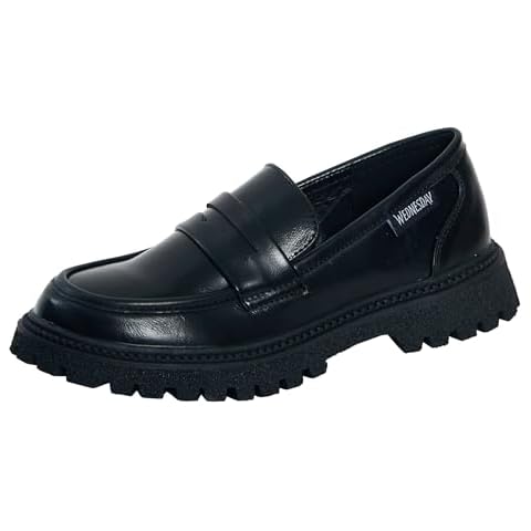 Wednesday Girls Chunky Sole Loafers Cover
