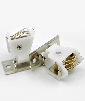 Amazing Drapery HardwareLarge White Roman Shade Cord Lock with Dual Brass Wheels - Holds up to 5 Lift Cords, Suitable for Roman and Pleated Shades - 1-Pack