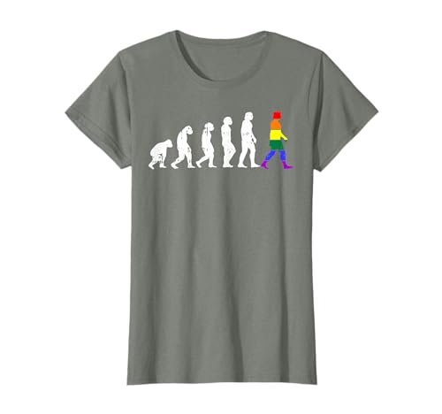 Evolution Humaine Drôle Gaypride LGBT Lesbienne Trans Cadeau T-Shirt