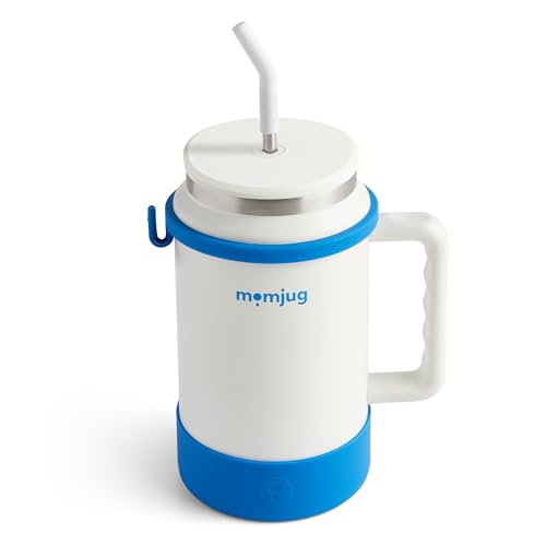 Image of momjug Hydration Water Bottle for Moms 50oz (Without Indicator, Blue)