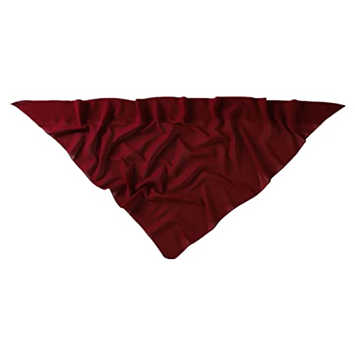 Yizelli Triangle Chiffon Scarf Fashion Solid Color Hijab Church Veil Head Covering