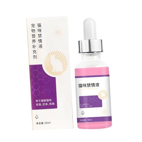 Toyvian Líquido para Gatos 50Ml Supresor de para Celo el Estrés y Reduce los Aullidos Accesorio para Mascotas