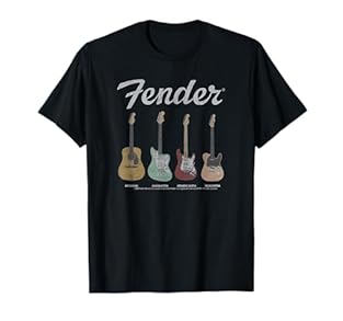 Officially Licensed Fender Apparel for Men - Women - Boys and Girls; Retro Logo T-Shirts; Fender Logo T-Shirts; Kingman T-Shirts; Jazzmaster T-Shirts; Stratocaster T-Shirts; Telecaster T-Shirts; Vintage Guitars T-Shirts; 20FEND00121A-002 Lightweight,...