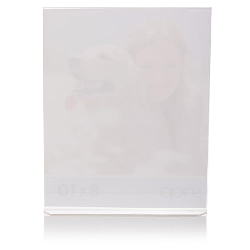 Set of 12 Snap - 8x10 Clear Acrylic Self Standing Photo Frames - Perfect for Showcasing Memories in Style - Versatile and Durable Design for Home or Office Décor - Rectangular TableTop - Single Picture Frame