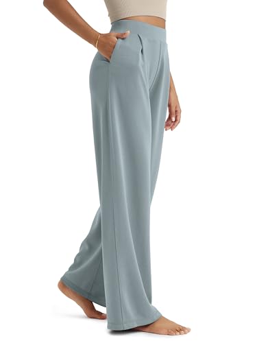 Image of ODODOS Modal Soft Wide Leg Pants for Women High Waist Casual Relaxed Pants with Pockets-27 /29 inch / 31 inch Inseam