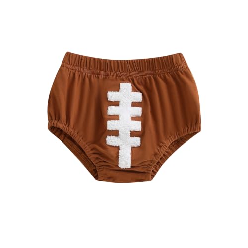 Summer Clothes Infant Baby Boy Football Bubble Shorts Bloomers Diaper Cover Smocked Game Day Outfit