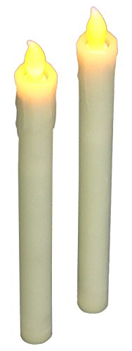 Bluedot Trading® Flameless Flickering Tapered Led Candles With Realistic Dripping Wax Finish ~ Great For Halloween Christmas Weddings ~ Set Of 2 #TOP10